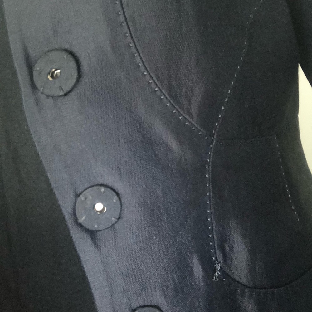 Dark blue silk blazer from Max Studio